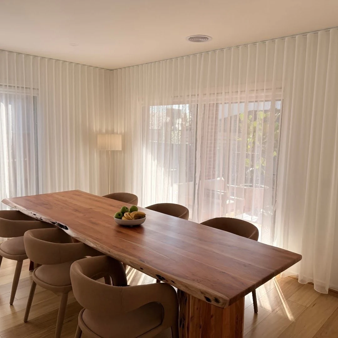 Curtains measured and installed by Bay City Blinds, Geelong