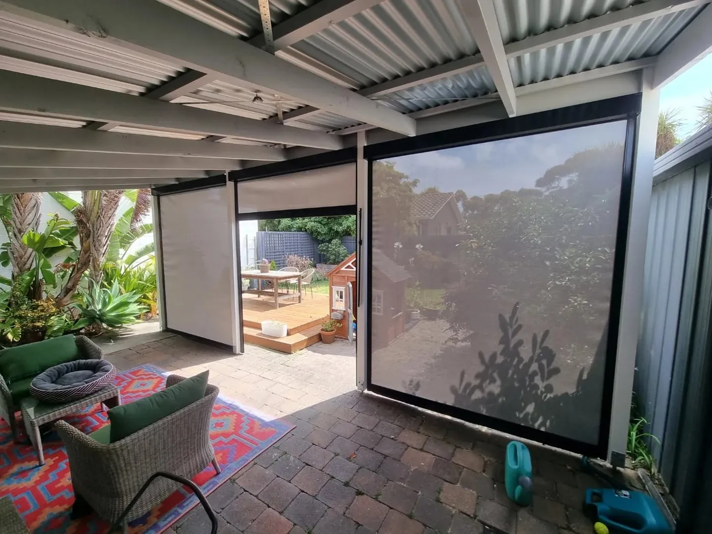 Outdoor screens installed in Point Cook by Bay City Blinds