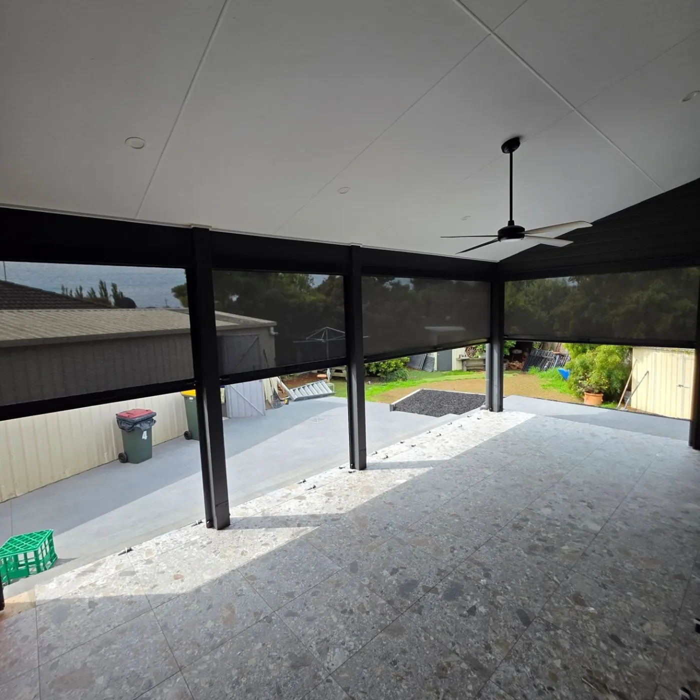 Outdoor screens installed in Bellarine by Bay City Blinds